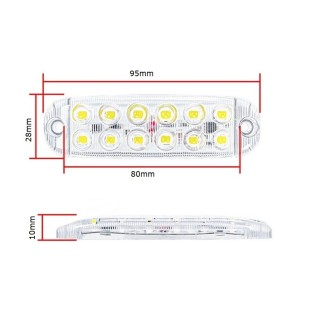 Диоден (LED) блиц оранжев 12-80V 2 броя